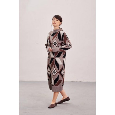 Knitted dress "Mirage" cappuccino 